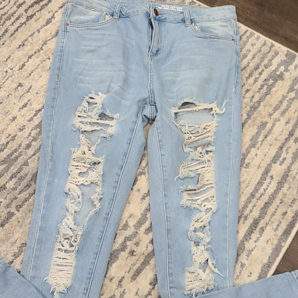 SWS Denim High Rise Super Skinny Ripped Jeans - Picture 2 of 4